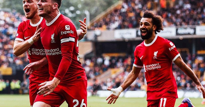 Wolves thi đấu thiếu người, Liverpool ghi bàn thắng mở màn phút 34